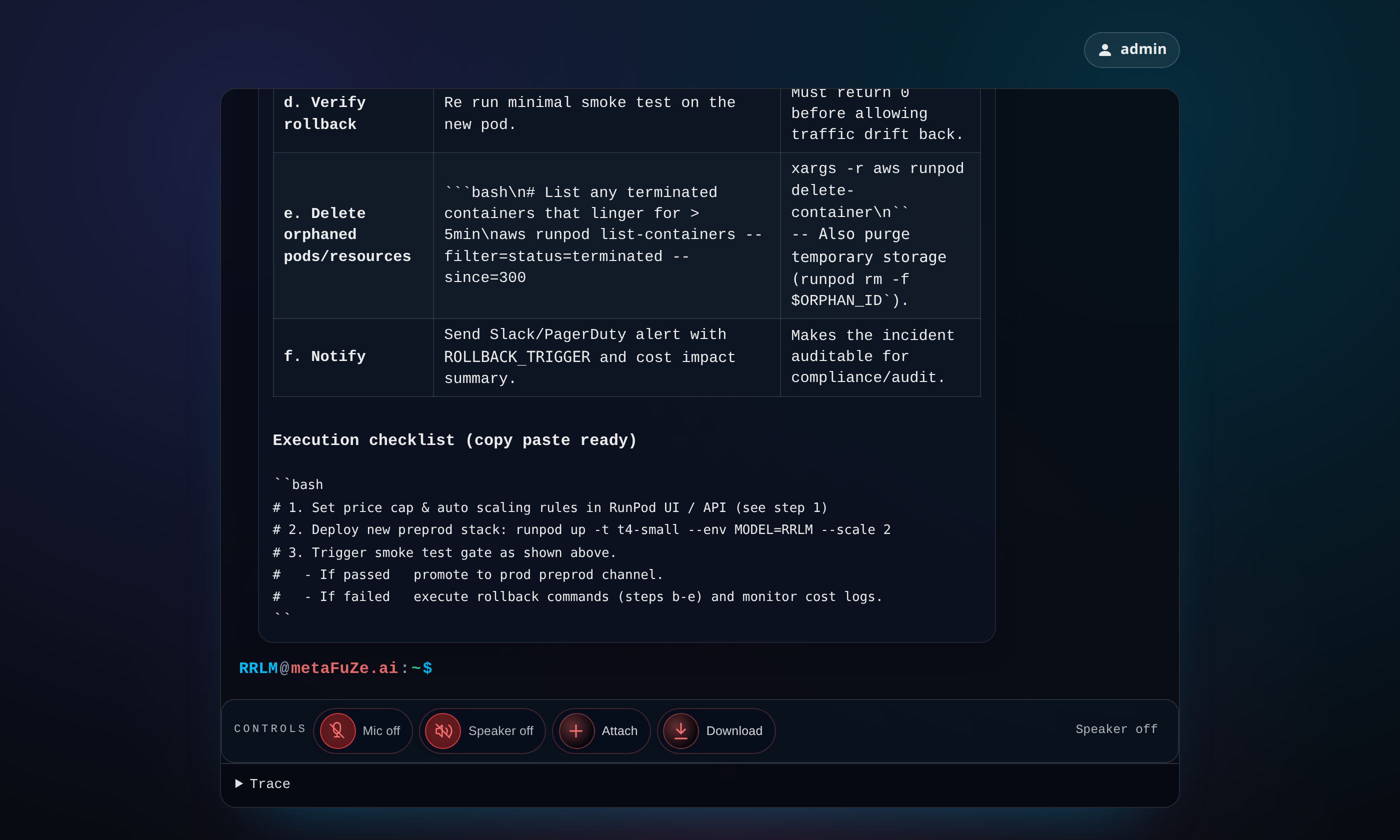 Sample conversation demonstrating RRLM auto consult routing